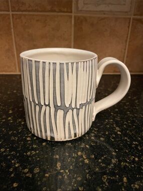 Studio Pottery Stoneware Mug, Aspen Theme, Sgraffito Style by W. LaBelle Pottery